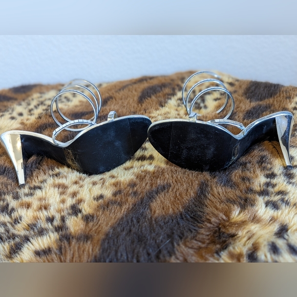 Sarah-Jayne silver wrap high heels size 6 - Picture 4 of 8